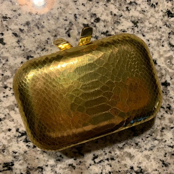 Kotur “Margot” Miniature Clutch in Gold Snakeskin NWT - MSRP: $350 - Picture 5 of 13